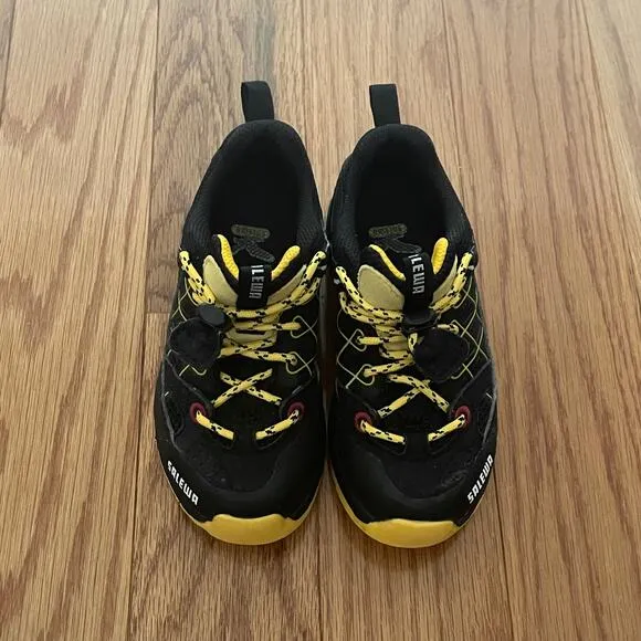 Salewa Hiking Shoes Kids 10 Black/Cornflower (Yellow) Firetrail Outdoors Walking