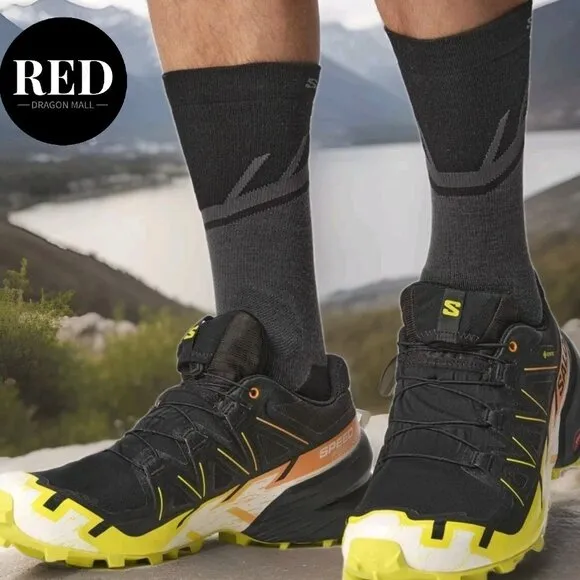 Salomon Speedcross 6 GTX Trail Black Sulphur Paradise Hiking Shoes - Men's 10.5