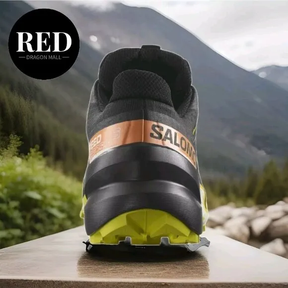 Salomon Speedcross 6 GTX Trail Black Sulphur Paradise Hiking Shoes - Men's 10.5