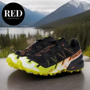 Salomon Speedcross 6 GTX Trail Black Sulphur Paradise Hiking Shoes - Men's 10.5