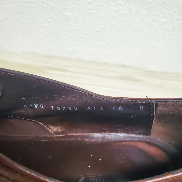 Salvatore Ferragamo Brown Leather Mens Dress Shoes Size 10