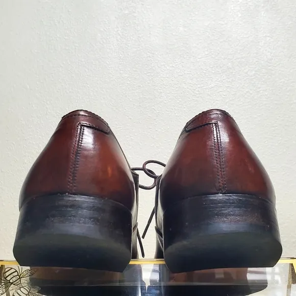 Salvatore Ferragamo Brown Leather Mens Dress Shoes Size 10