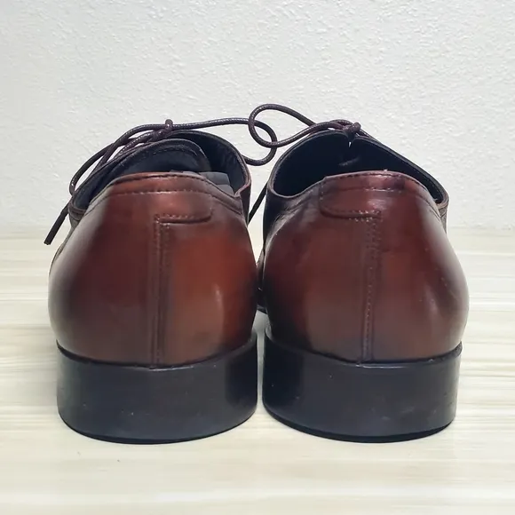 Salvatore Ferragamo Brown Leather Mens Dress Shoes Size 10