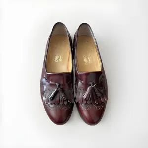 Salvatore Ferragamo Kiltie tassel loafer shoes 10D Burgundy. Work Business Boss