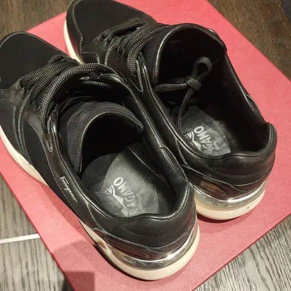 Salvatore FerragamoMen's Lisbona Black Leather Sneaker