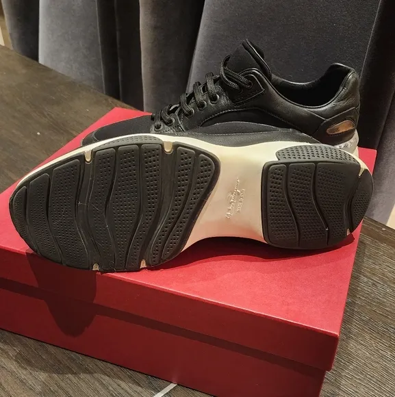 Salvatore FerragamoMen's Lisbona Black Leather Sneaker