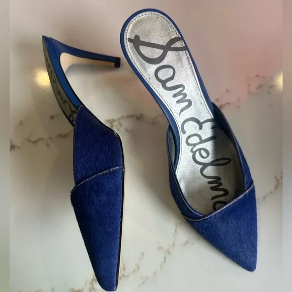 Sam Edelman cobalt Blue horse hair Women's Heels