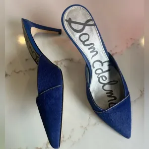 Sam Edelman cobalt Blue horse hair Women's Heels