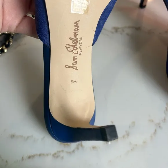 Sam Edelman cobalt Blue horse hair Women's Heels