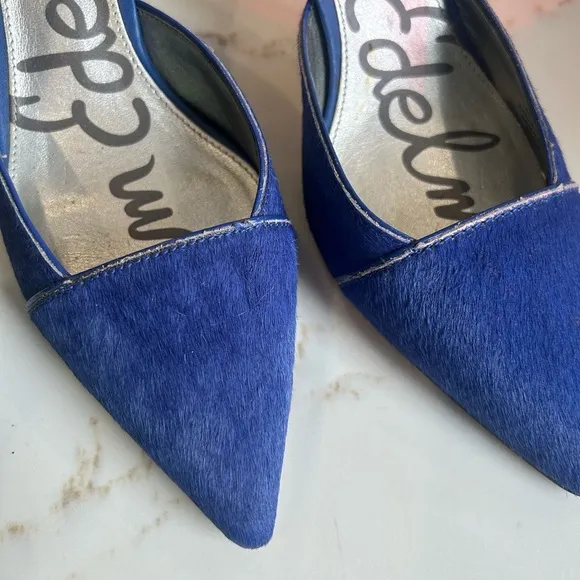 Sam Edelman cobalt Blue horse hair Women's Heels