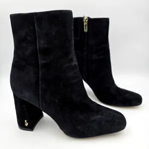 Sam Edelman Codie Booties, Black Suede, Women's Size 6.5