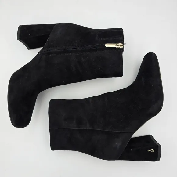 Sam Edelman Codie Booties, Black Suede, Women's Size 6.5