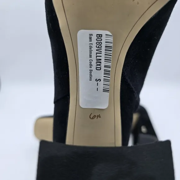 Sam Edelman Codie Booties, Black Suede, Women's Size 6.5