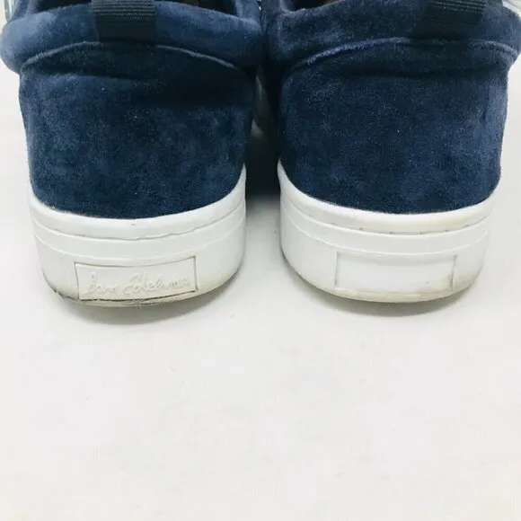 Sam Edelman Lelani Navy Blue Feather Sneakers Size 9.5