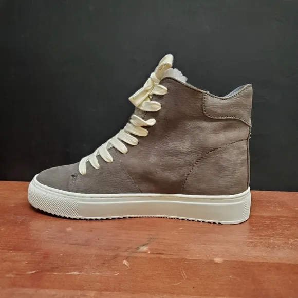 Sam Edelman Size 6 High Top Gray Pence Sneaker Casual Shoes