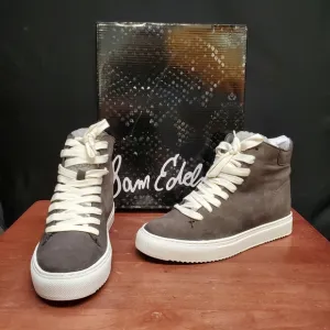 Sam Edelman Size 6 High Top Gray Pence Sneaker Casual Shoes