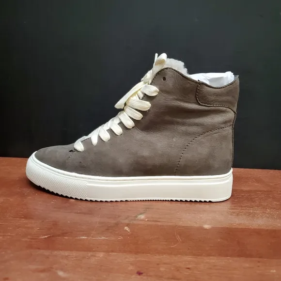 Sam Edelman Size 6 High Top Gray Pence Sneaker Casual Shoes