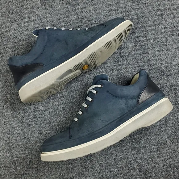 Samuel Hubbard Fast Lace Up Shoes Mens 10.5 Navy Nubuck Leather Comfort Walking