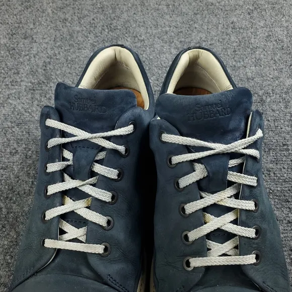 Samuel Hubbard Fast Lace Up Shoes Mens 10.5 Navy Nubuck Leather Comfort Walking