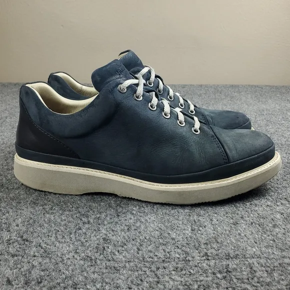 Samuel Hubbard Fast Lace Up Shoes Mens 10.5 Navy Nubuck Leather Comfort Walking