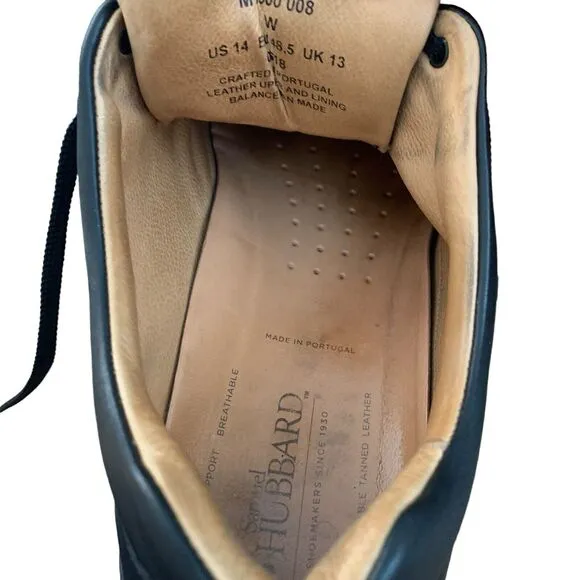 Samuel Hubbard Fast Shoes Mens US 14 EU 48.5 Black Leather Comfort M1300-008