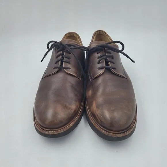 Samuel Hubbard Founder Oxford Work Shoes Chestnut Brown Leather Men's Size 9