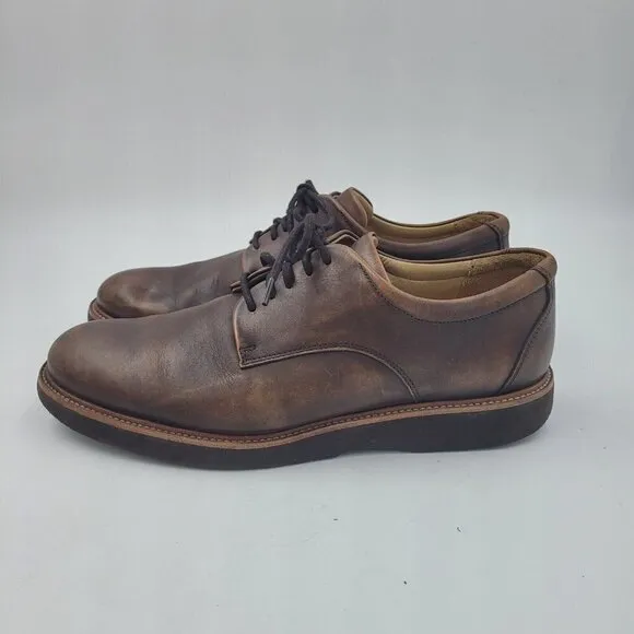 Samuel Hubbard Founder Oxford Work Shoes Chestnut Brown Leather Men's Size 9
