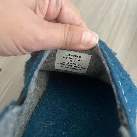 Samuel Hubbard Men's &quot;Spring Back&quot; Royal Blue Felted Fleece shoes