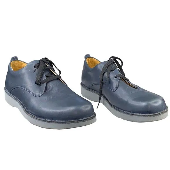 Samuel Hubbard Mens Free Grey Leather Lace Up Casual Walking Shoes US 10