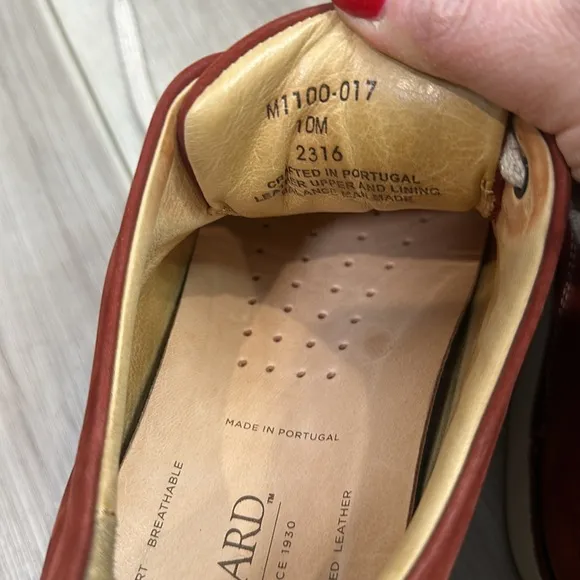 Samuel Hubbard men’s leather shoes size 10