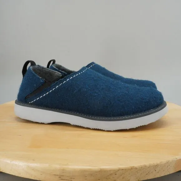 Samuel Hubbard Spring Back Mens Size 9.5 Comfort Shoes Royal Blue Felted Fleece