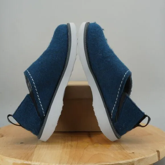 Samuel Hubbard Spring Back Mens Size 9.5 Comfort Shoes Royal Blue Felted Fleece