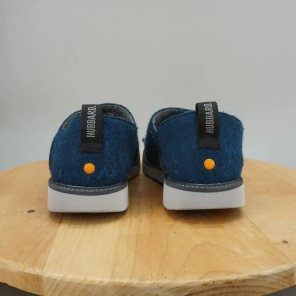 Samuel Hubbard Spring Back Mens Size 9.5 Comfort Shoes Royal Blue Felted Fleece