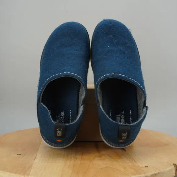 Samuel Hubbard Spring Back Mens Size 9.5 Comfort Shoes Royal Blue Felted Fleece