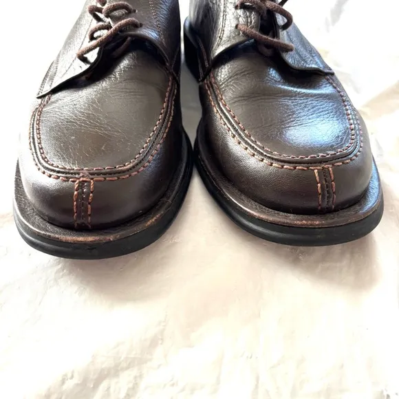 Sandro Moscoloni Vineyard Brown Leather Dress Shoes lace up SZ 7 Worn 1X Indoors