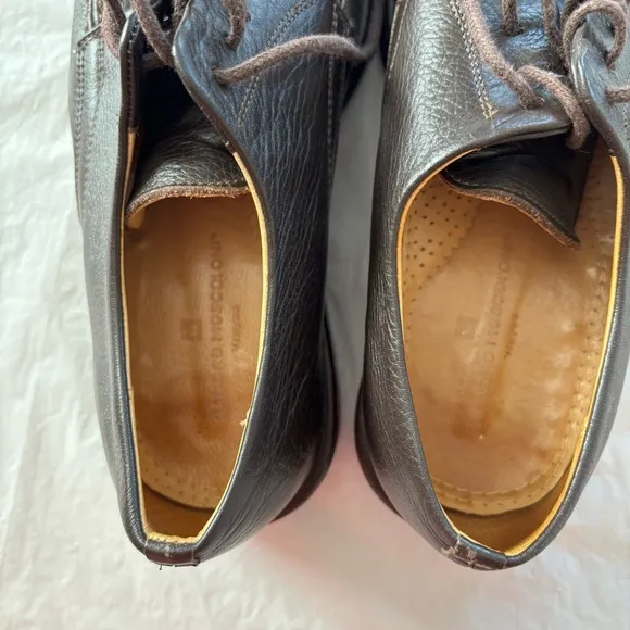 Sandro Moscoloni Vineyard Brown Leather Dress Shoes lace up SZ 7 Worn 1X Indoors