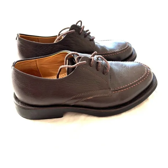 Sandro Moscoloni Vineyard Brown Leather Dress Shoes lace up SZ 7 Worn 1X Indoors