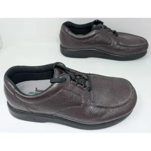 SAS Bout Time Men's Shoes Size 10 WW Wide Comfort Tripad Brown Leather Walking