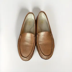 SAS Moc Loafers Shoes Slip On Women Sz 8.5 M Tripad Comfort Leather Bronze Brown