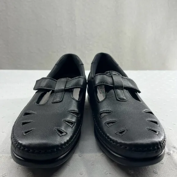 SAS Roamer TriPad Comfort Shoes Womens 6.5M Black Leather Mary Jane Low top USA