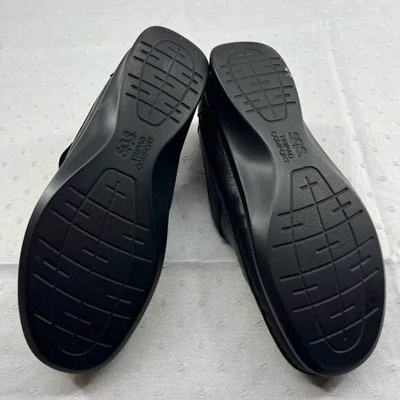 SAS Roamer TriPad Comfort Shoes Womens 6.5M Black Leather Mary Jane Low top USA