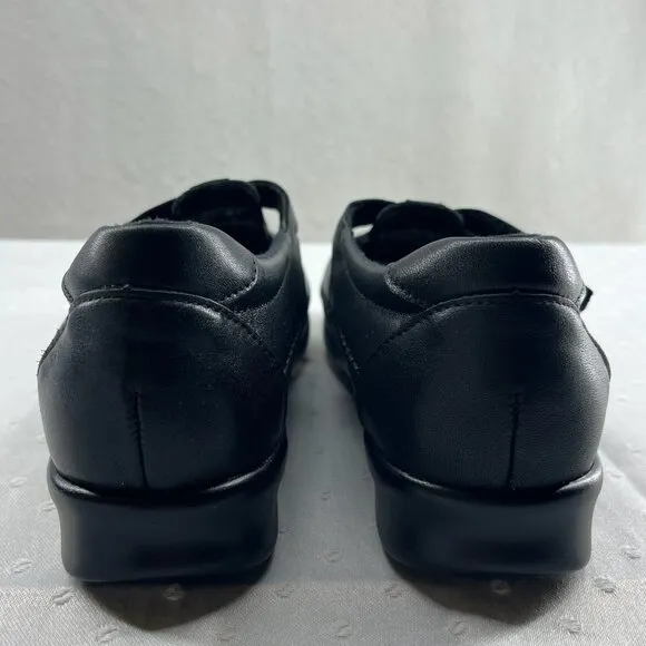 SAS Roamer TriPad Comfort Shoes Womens 6.5M Black Leather Mary Jane Low top USA