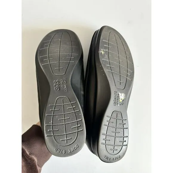 SAS Roamer Walking Shoes Size 12w 12 Wide Black Leather Comfort Mary Janes