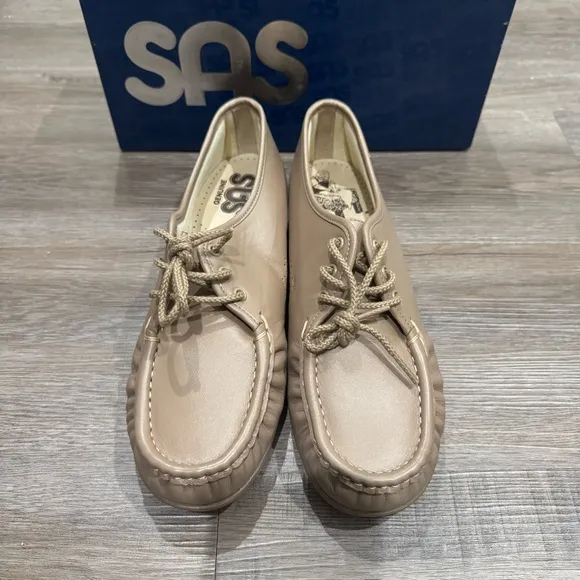 SAS Siesta Mocha Comfort Tie Leather Shoes