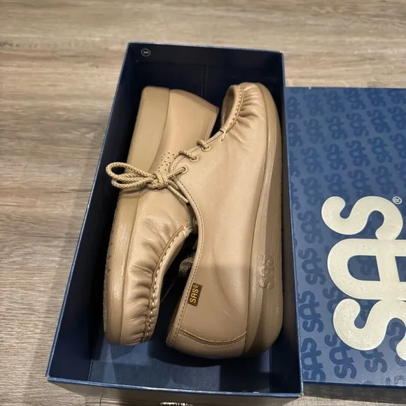 SAS Siesta Mocha Comfort Tie Leather Shoes