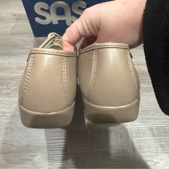 SAS Siesta Mocha Comfort Tie Leather Shoes