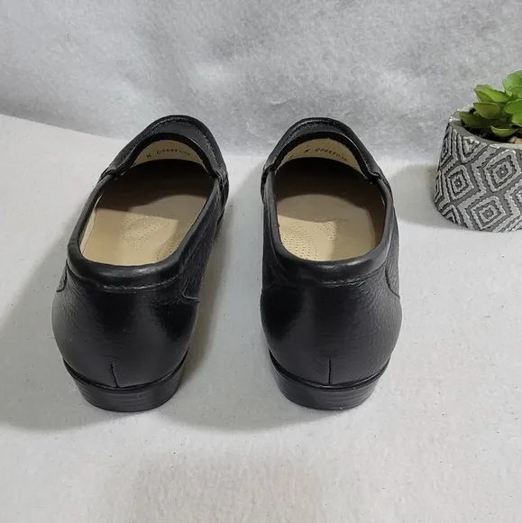 SAS Simplify Black Leather Pebbled Narrow Tripad Comfort Loafers Shoes Size  8N