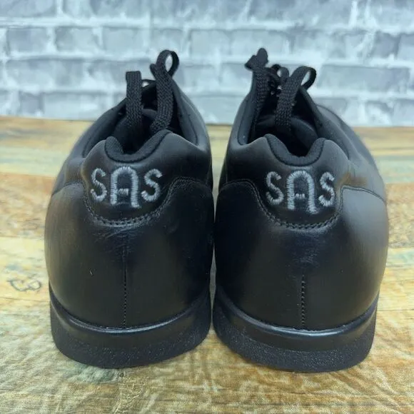 SAS Time Out Black Leather‎ Comfort Lace Up Walking Shoes Mens Size 13.5 WW New