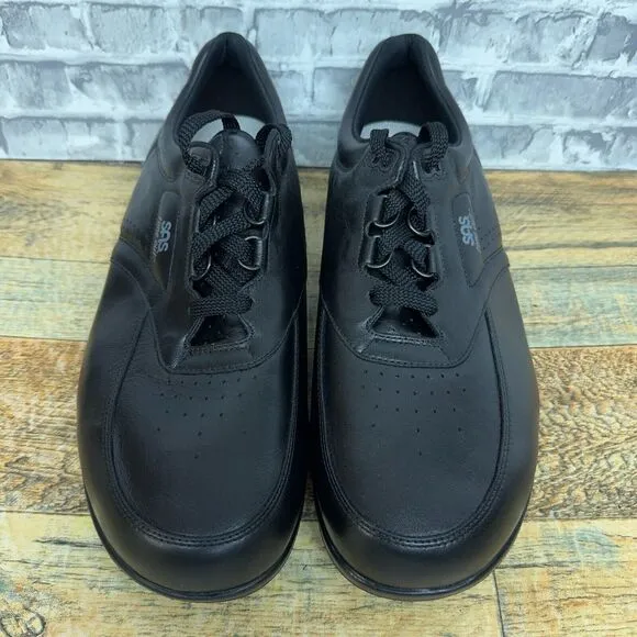 SAS Time Out Black Leather‎ Comfort Lace Up Walking Shoes Mens Size 13.5 WW New
