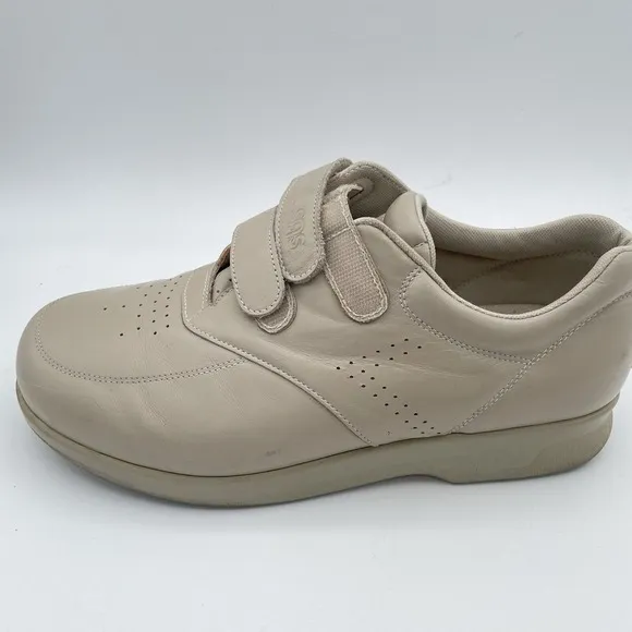 SAS  Tripad Comfort Shoes Men's Size 11 WW Cream Leather Hook &amp; Loop Shoes